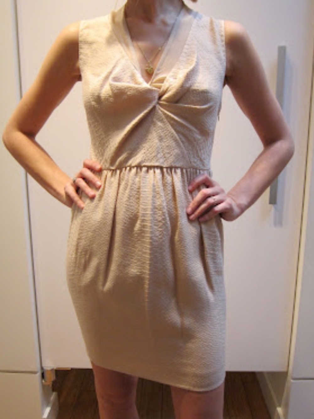 3.1 Phillip Lim Cream Twist Front Mini Dress NWT 4